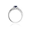 Pierścionek złoty 585 z brylantami 0,02ct szafirem 0,50ct W-14