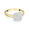 Pierścionek złoty 585 z brylantami 0,13ct zaręczynowy W-448