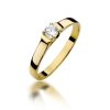 Pierścionek złoty 585 z brylantem 0,18ct zaręczynowy W-381