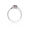 Pierścionek złoty 585 z brylantami 0,03ct rubinem 0,60ct W-76
