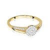 Pierścionek złoty 585 z brylantami 0,18ct zaręczynowy W-437