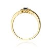 Pierścionek złoty 585 z brylantami 0,09ct szafirem 0,15ct W-185