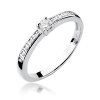 Pierścionek złoty 585 z brylantami 0,13ct zaręczynowy W-288