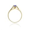 Pierścionek złoty 585 z brylantami 0,05ct tanzanitem 0,40ct W-5