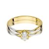 Pierścionek złoty 585 z brylantem 0,12ct zaręczynowy W-340