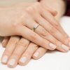 Pierścionek złoty 585 z brylantami 0,20ct obrączka W-418