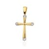 Zawieszka złota 585 krzyżyk z brylantami 0,02ct K-1