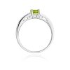 Pierścionek złoty 585 oliwin 0,60ct brylantami 0,05ct W-66