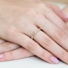 Pierścionek złoty 585 z brylantami 0,13ct zaręczynowy W-288