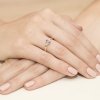 Pierścionek złoty 585 z brylantami 0,05ct tanzanitem 0,40ct W-301