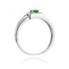 Pierścionek złoty 585 z brylantami 0,14ct szmaragdem 0,15ct W-271