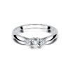 Pierścionek złoty 585 z brylantami 0,13ct zaręczynowy W-428