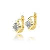 Kolczyki złote 585 z brylantami 0,08ct KO-52 angielskie