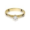 Pierścionek złoty 585 z brylantem 0,15ct zaręczynowy W-365