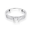 Pierścionek złoty 585 z brylantami 0,42ct W-198 zaręczynowy