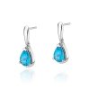 Kolczyki złote 585 z topazem 1,8ct brylantami KO-51