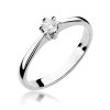 Pierścionek złoty 585 z brylantem 0,15ct zaręczynowy W-256