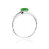 Pierścionek złoty 585 z brylantami 0,05ct szmaragdem 0,40ct W-119