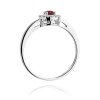 Pierścionek złoty 585 z brylantami 0,08ct rubinem 0,15ct W-238