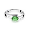 Pierścionek złoty 585 z brylantami 0,05ct szmaragdem 0,40ct W-119