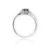 Pierścionek złoty 585 z brylantami 0,03ct ametystem 0,50ct W-76