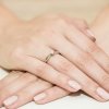 Pierścionek złoty 585 z brylantem 0,12ct zaręczynowy W-171