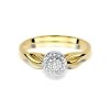 Pierścionek złoty 585 z brylantami 0,12ct zaręczynowy W-421