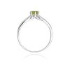Pierścionek złoty 585 z brylantami 0,01ct oliwinem 0,60ct W-74