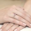 Pierścionek złoty 585 ametyst 0,50ct brylanty 0,05ct W-66