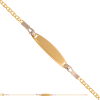 Bransoletka złota 585 blaszka pod grawer dla dziecka 12,5-14cm
