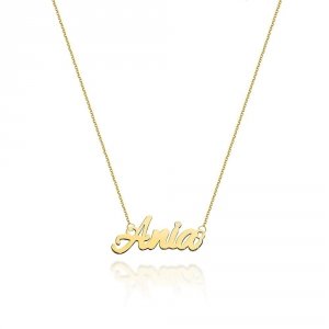 Łańcuszek złoty 585 Ania z brylantem 0,005ct C-66