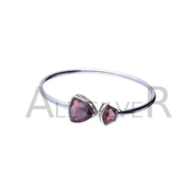 Bransoletka srebrna 925 sztywna elegancka 