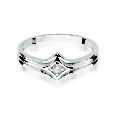 Pierścionek złoty 585 z brylantem 0,05ct zaręczynowy W-29