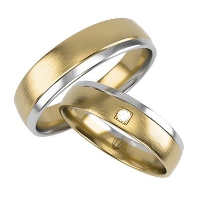 Obrączki złote 585 PARA 4mm GRAWER wys1.2
