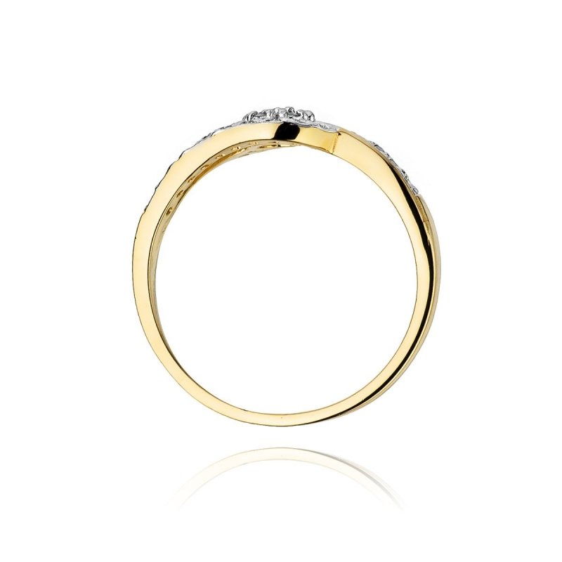Pierścionek złoty 585 z brylantami 0,17ct zaręczynowy W-184