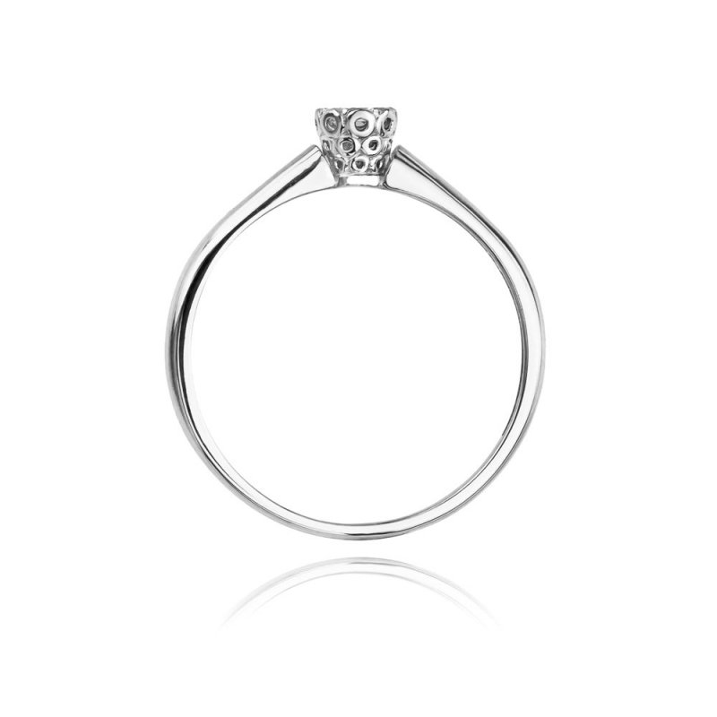 Pierścionek złoty 585 z brylantem 0,13ct zaręczynowy W-42