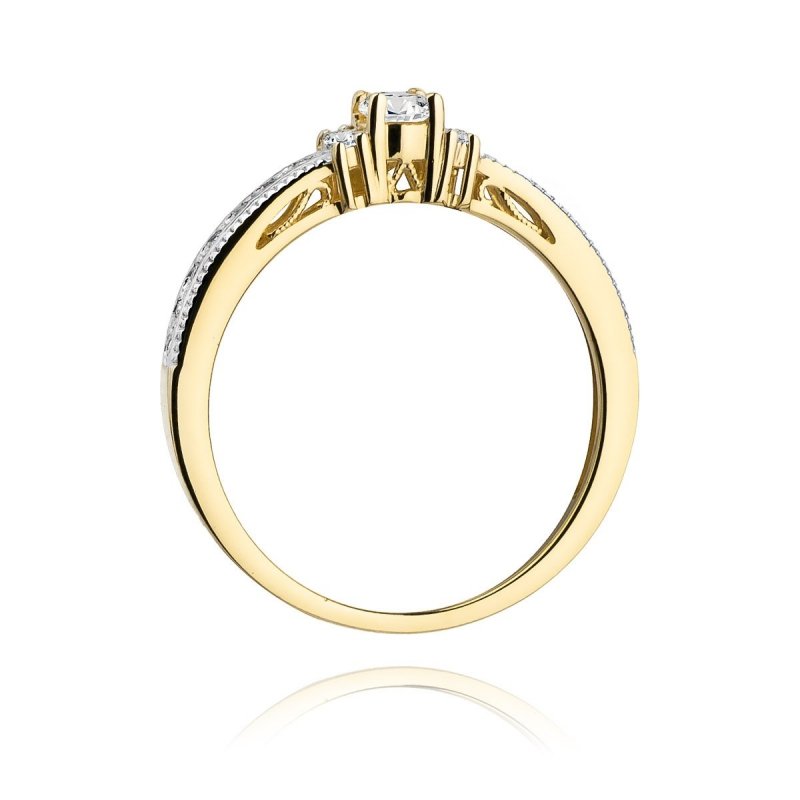 Pierścionek złoty 585 z brylantami 0,23ct W-201