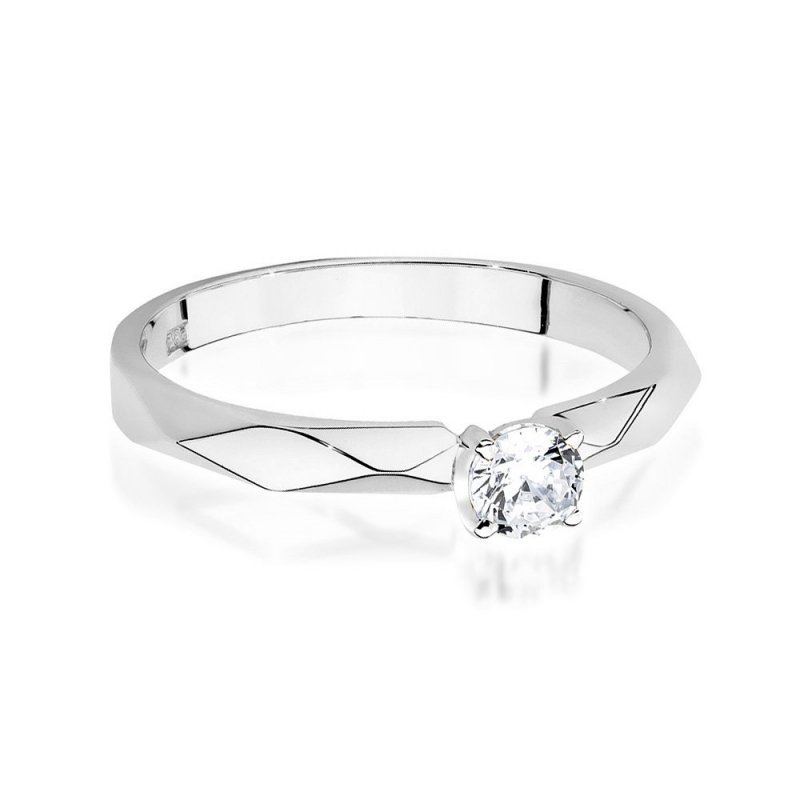 Pierścionek złoty 585 z brylantem 0,20ct zaręczynowy W-484