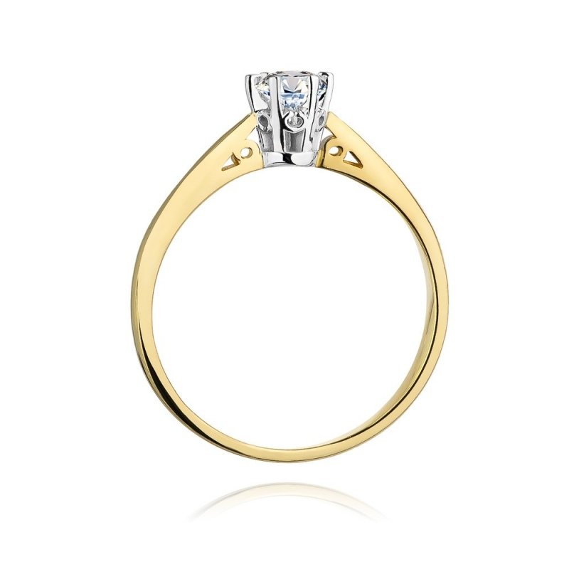 Pierścionek złoty 585 z brylantem 0,25ct W-234