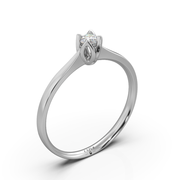 Pierścionek złoty 585 brylant 0,11ct zaręczynowy BR-081