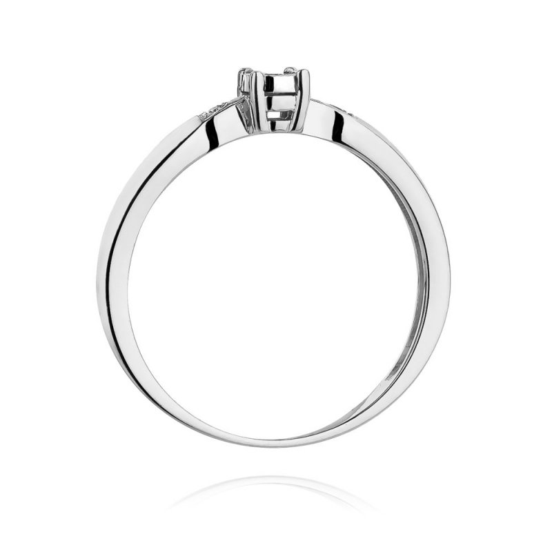 Pierścionek złoty 585 z brylantem 0,03ct zaręczynowy W-469