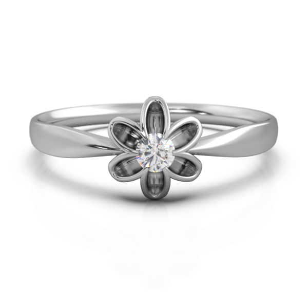 Pierścionek złoty 585 brylant 0,042ct zaręczynowy BR-084
