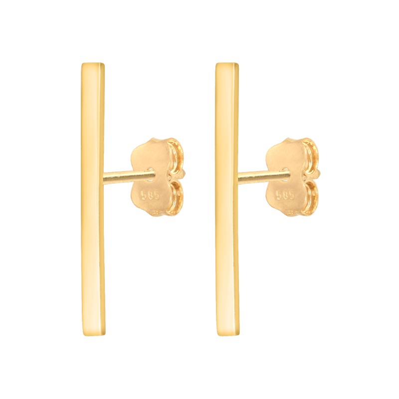 Kolczyki złote 585 patyczki kreski oryginalne