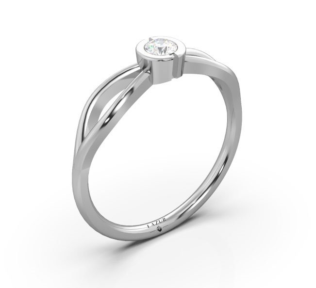 Pierścionek złoty 585 brylant 0,11ct zaręczynowy BR-124