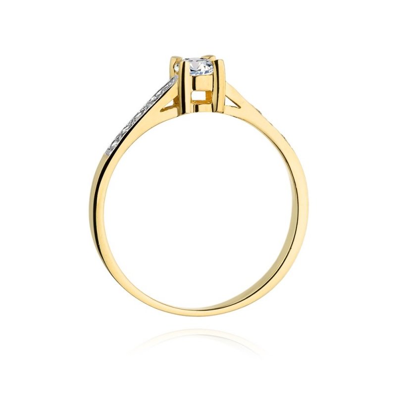 Pierścionek złoty 585 z brylantami 0,44ct W-364 zaręczynowy