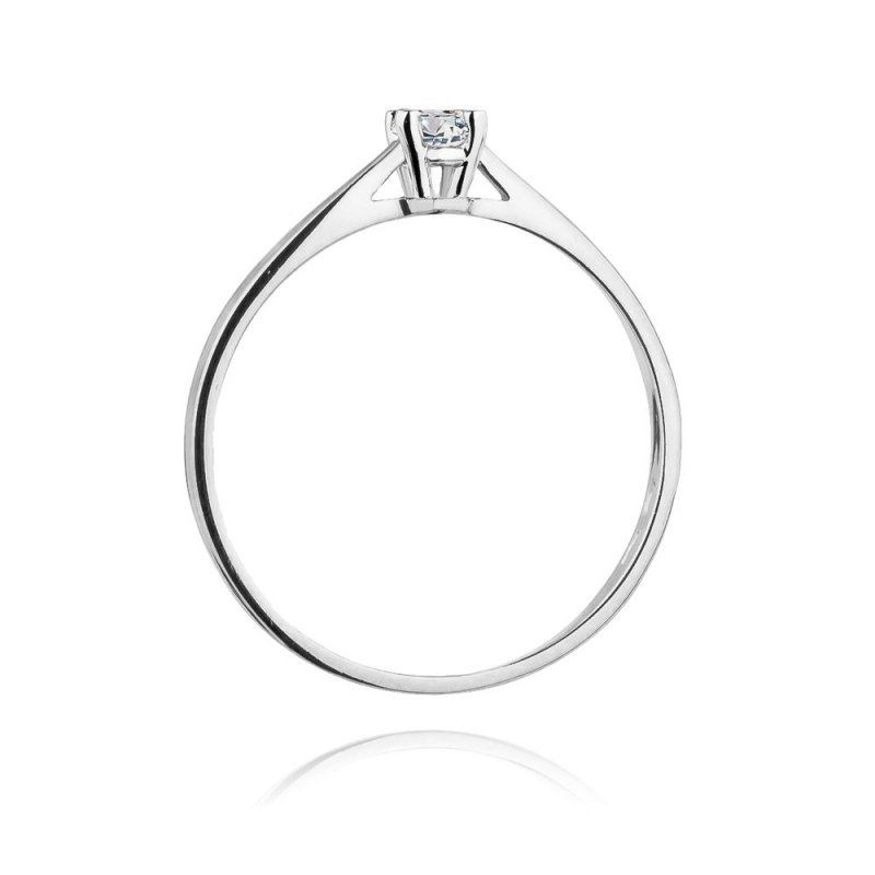 Pierścionek złoty 585 z brylantem 0,15ct zaręczynowy W-335