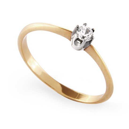 ARTES-Pierścionek z brylantem 0,08ct AB-74