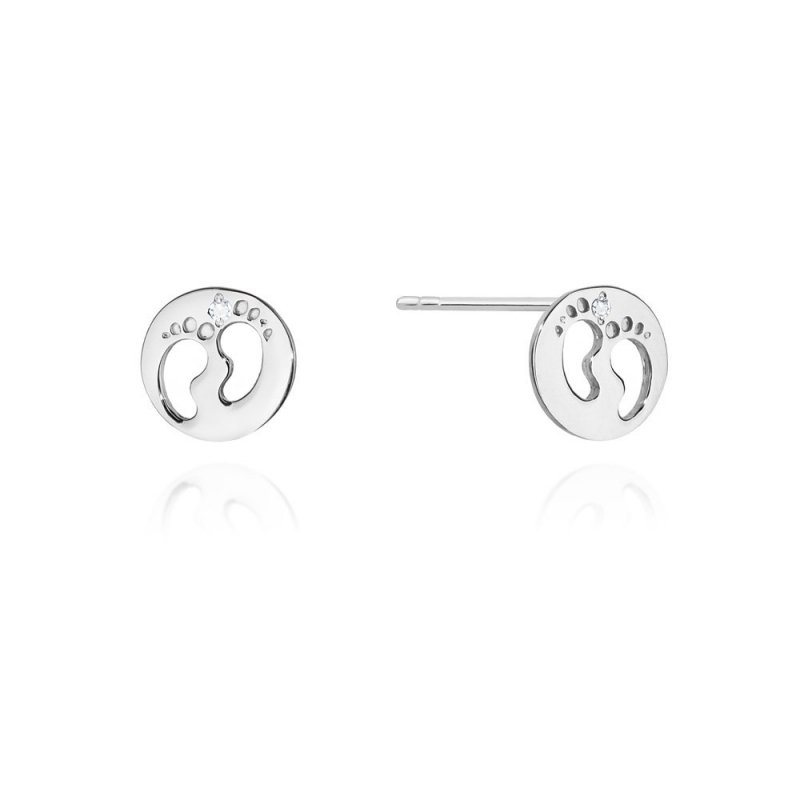 Kolczyki złote 585 z brylantami 0,01ct CK-5