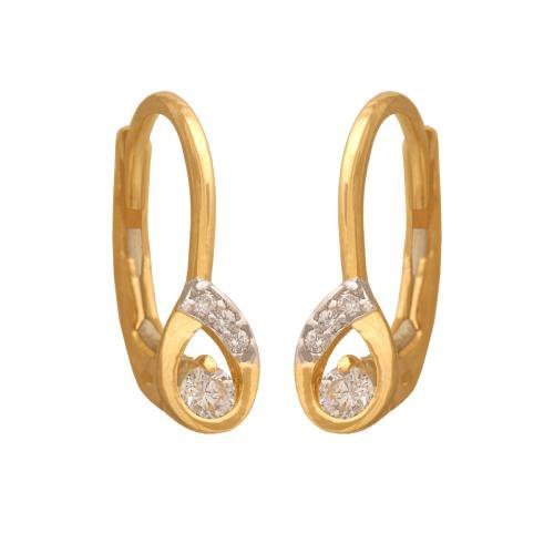 Kolczyki złote 585 wiszące - 37762