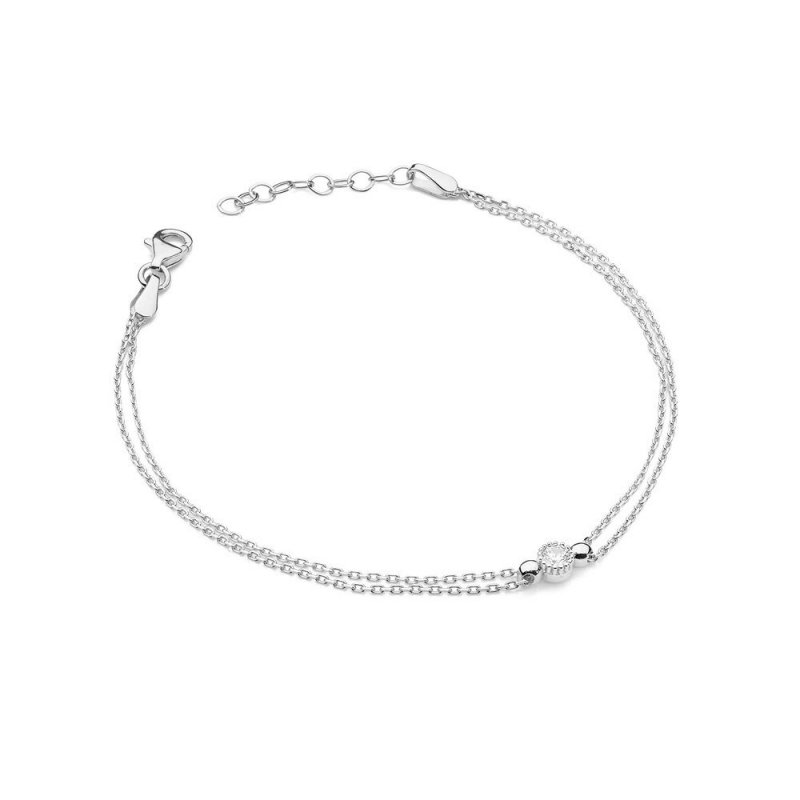 Bransoletka złota 585 z brylantami 0,10ct B-004